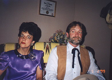 Jeri Huseth and Truman Johnson portraying Mary Belle and Joe Bob Worth