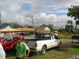 trusses on pick-up truck