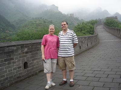 Two Americans at the Great Wall of China