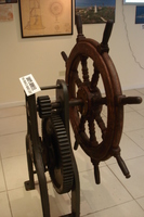 Ship's wheel in Nassau lighthouse museum