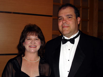 Linda and Curtis Smith dressed up for formal night